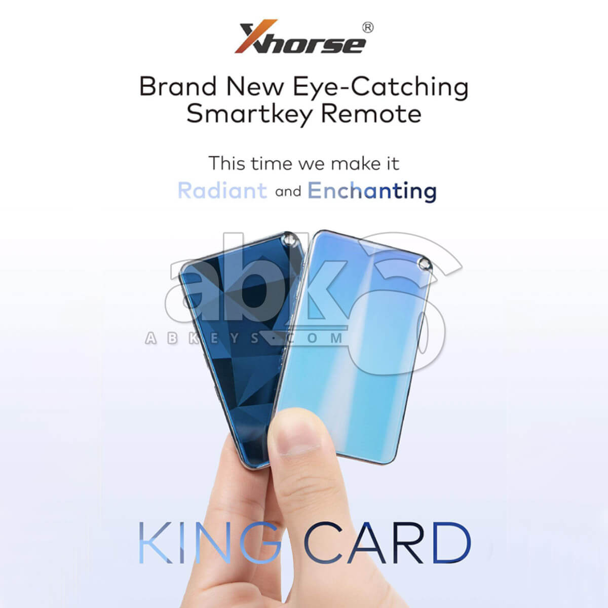Xhorse King Card Slimmest Universal Smart Key 4Buttons XSKC04EN Diamond Blue Colour -