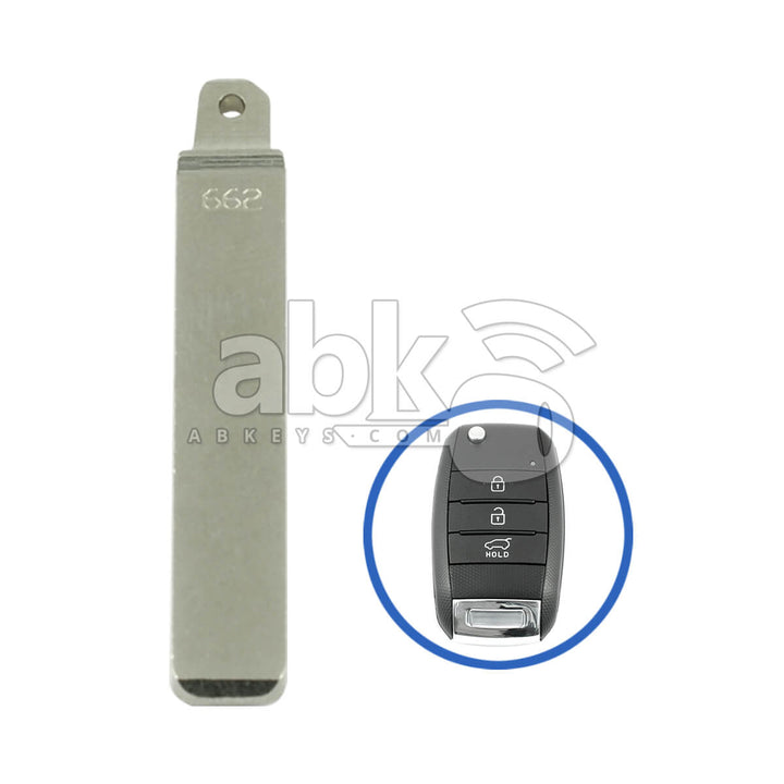Genuine Kia Picanto Morning 2017+ Flip Remote Key Blade 81996-G6100 HU134 - ABK-4554 - ABKEYS.COM