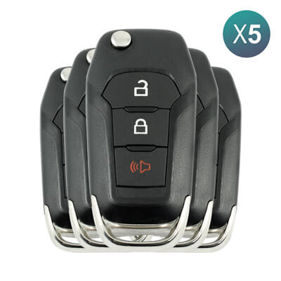 Mando Plegable Ford Explorer, Ranger, F150 2015+, 3Botones 164-R8130 315MHz, N5F-A08TAA, HU101 5 Uds Lote