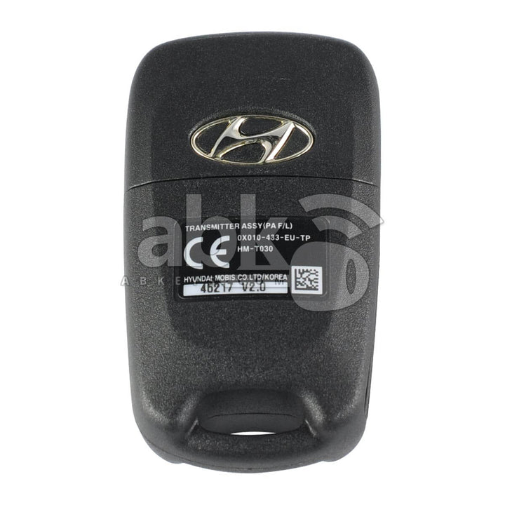 Genuine Hyundai I10 2010+ Flip Remote 2Buttons 95430-0X010 433MHz HM-T030 - ABK-4598 - ABKEYS.COM