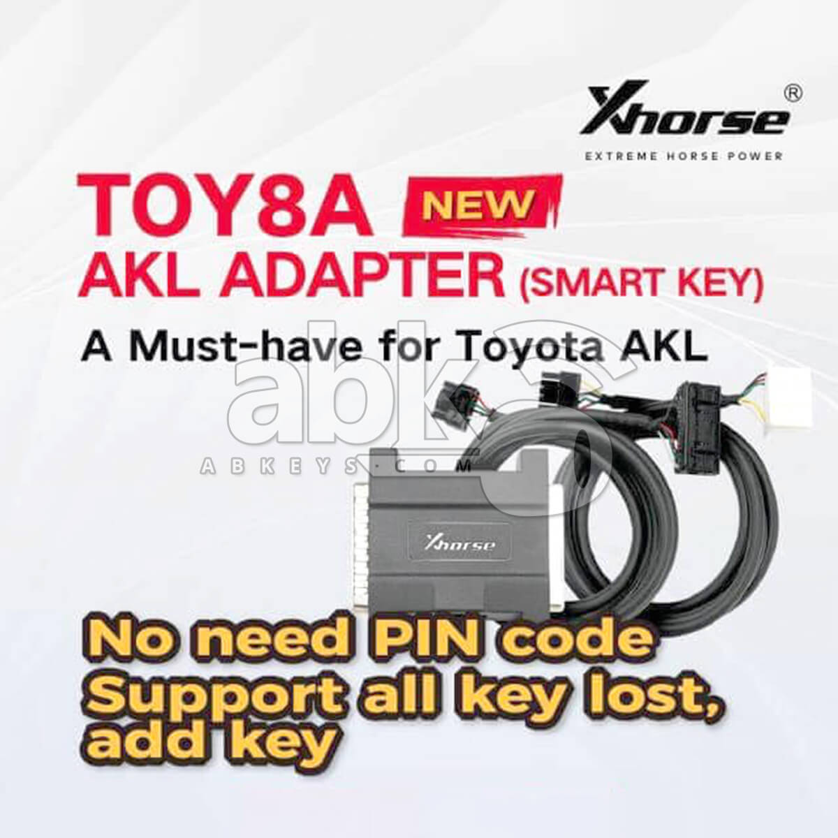 Xhorse Toyota 8A Smart Key Adapter for All Key Lost To use With Key Tool Max XD8ASKGL   ABK 4608  