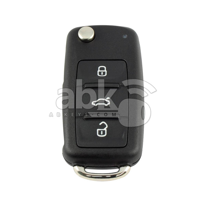 Genuine Skoda Fabia Rapid Superb Yeti 2012+ Flip Remote 3Buttons 3T0 837 202 L 433MHz - ABK-4625 -