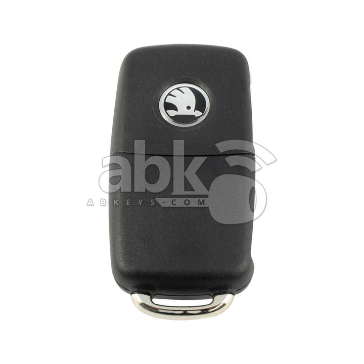 Genuine Skoda Fabia Rapid Superb Yeti 2012+ Flip Remote 3Buttons 3T0 837 202 L 433MHz - ABK-4625 -
