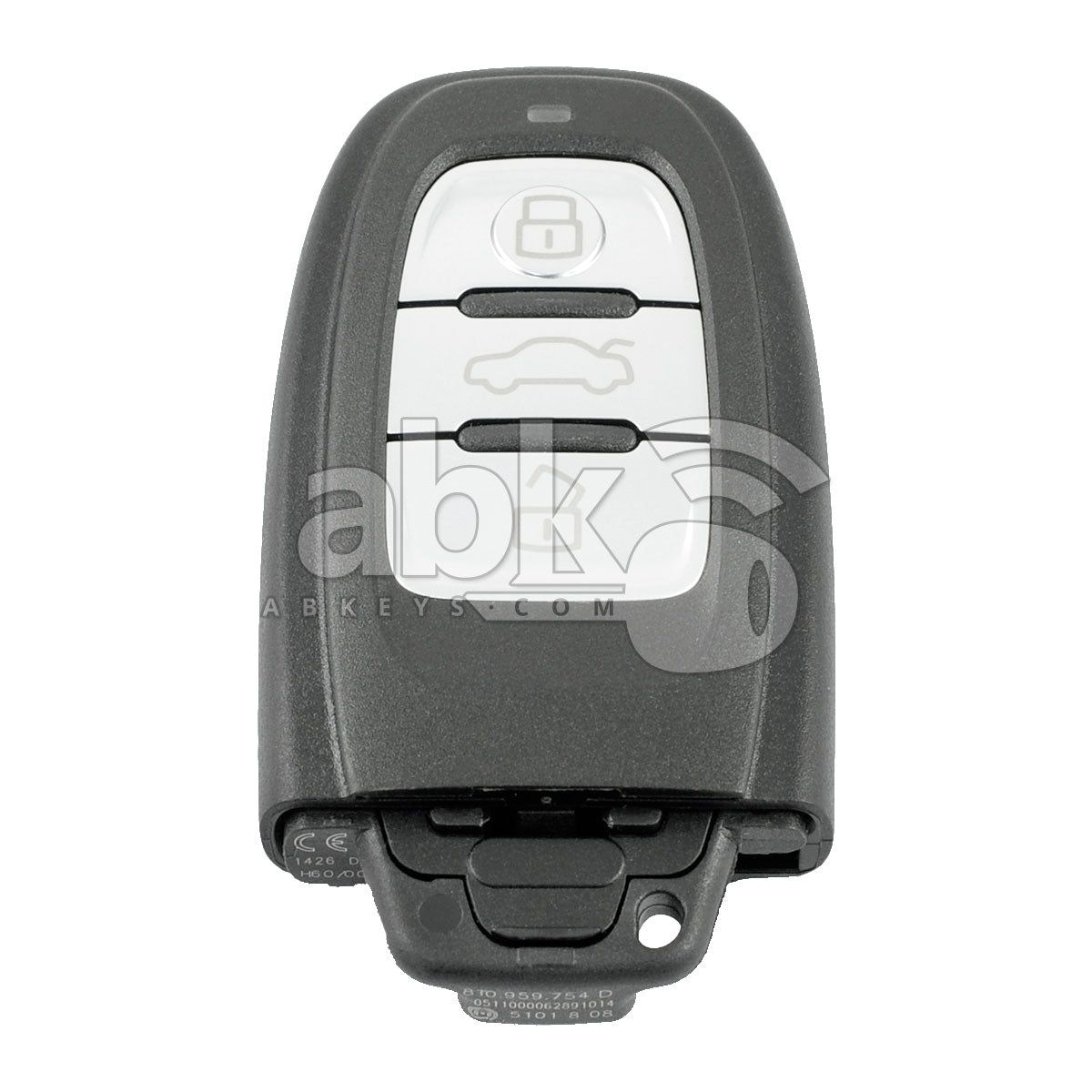 Genuine Audi A4 A5 A6 A8 Q5 BCM2 2008+ Smart Key 3Buttons 4G0 959 754 F 433MHz Keyless Go   ABK 4676