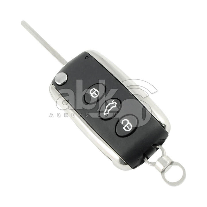 Bentley Continental GT Flying Spur 2005+ Flip Remote 3Buttons 315MHz KR55WK45032 HU66 Keyless Go -