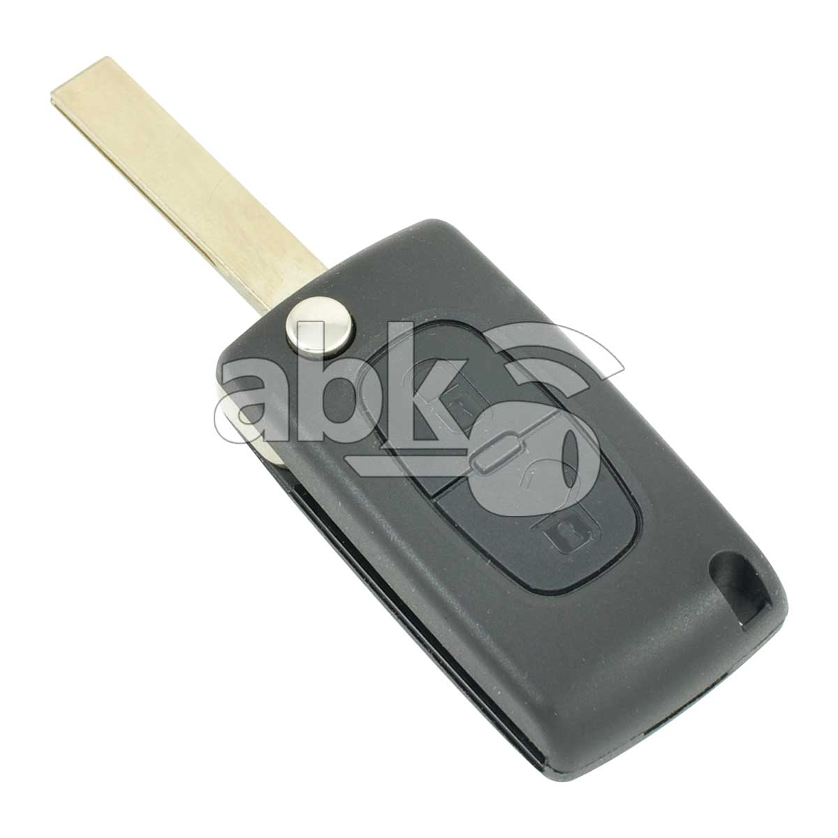 Peugeot 207 307 2005+ FSK Flip Remote 2Buttons 433MHz CE0536 HU83   ABK 4702   ABKEYS