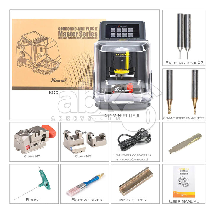 Xhorse Condor XC-Mini Plus II Key Cutting Machine - ABK-4720 - ABKEYS.COM