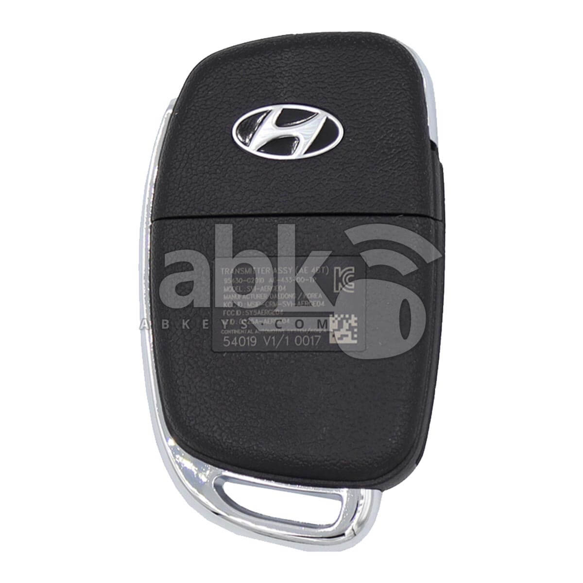 Genuine Hyundai Ioniq 2017+ Flip Remote 4Buttons 95430-G2010 433MHz SY5AERGE04 - ABK-4746 -