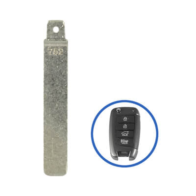 Genuine Hyundai Santa Fe 2018+ Flip Remote Key Blade 81996-S1000 KIA9TE - ABK-4825 - ABKEYS.COM