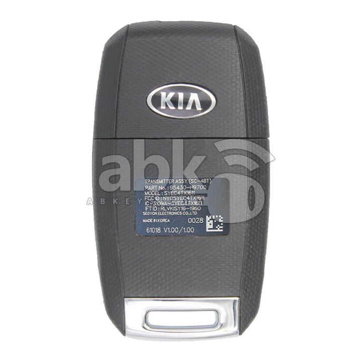 Genuine Kia Rio 2018+ Flip Remote 4Buttons 95430-H9700 433MHz NYOSYEC4TX1611 - ABK-4862 - ABKEYS.COM