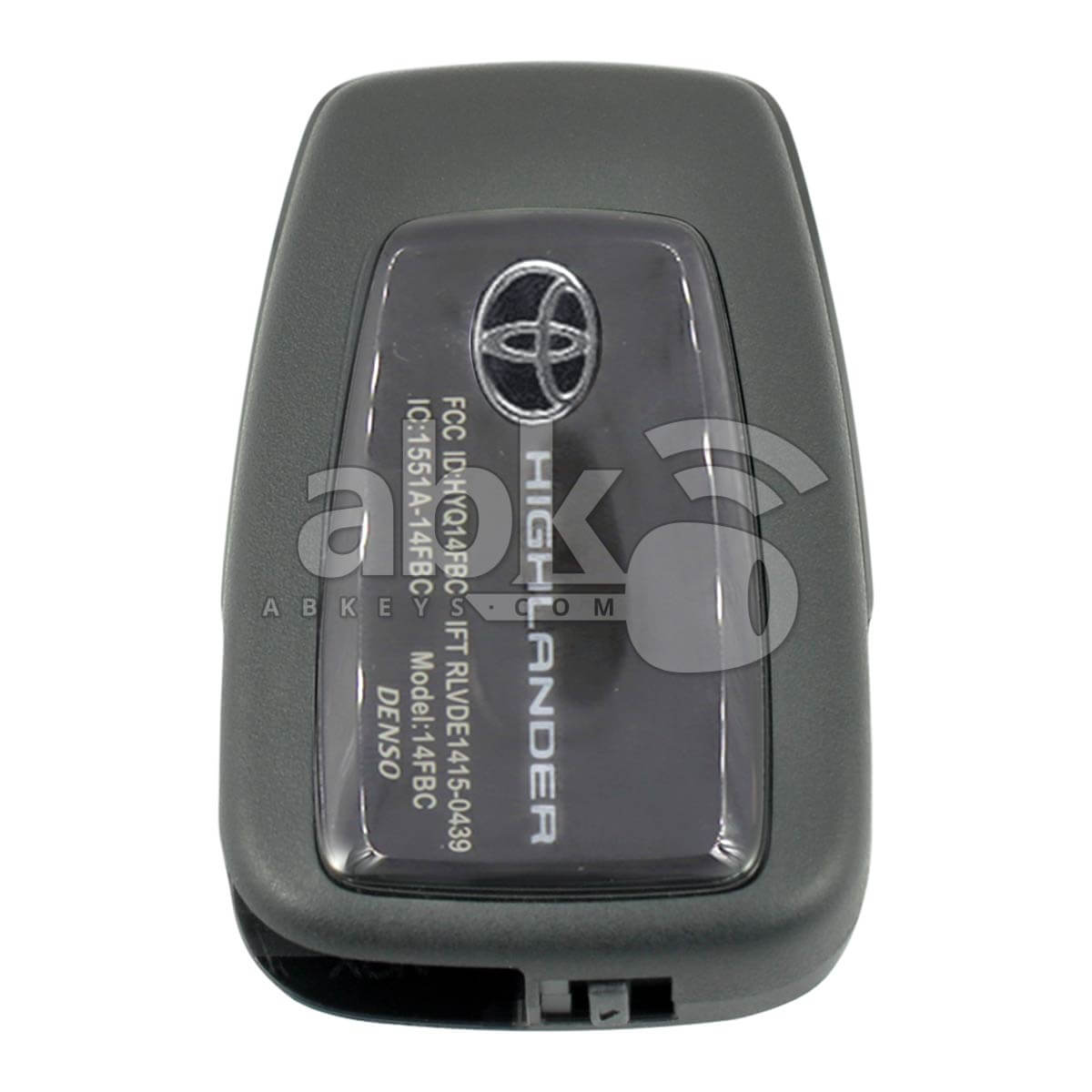 Genuine Toyota Highlander 2020+ Smart Key 4Buttons 8990H-0E020 315MHz HYQ14FBC P1 AA - ABK-4971 -