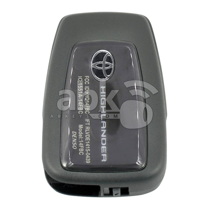Genuine Toyota Highlander 2020+ Smart Key 4Buttons 8990H-0E020 315MHz HYQ14FBC P1 AA - ABK-4971 -