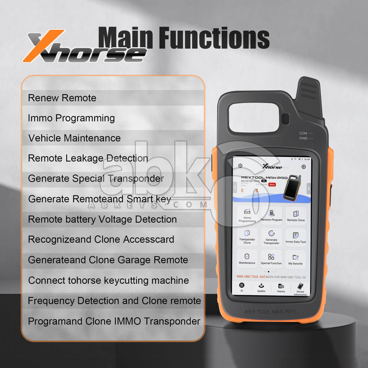 Xhorse VVDI Key Tool Max Pro Key Programmer Built in OBD & CANFD XDKMP0EN   ABK 5091   ABKEYS