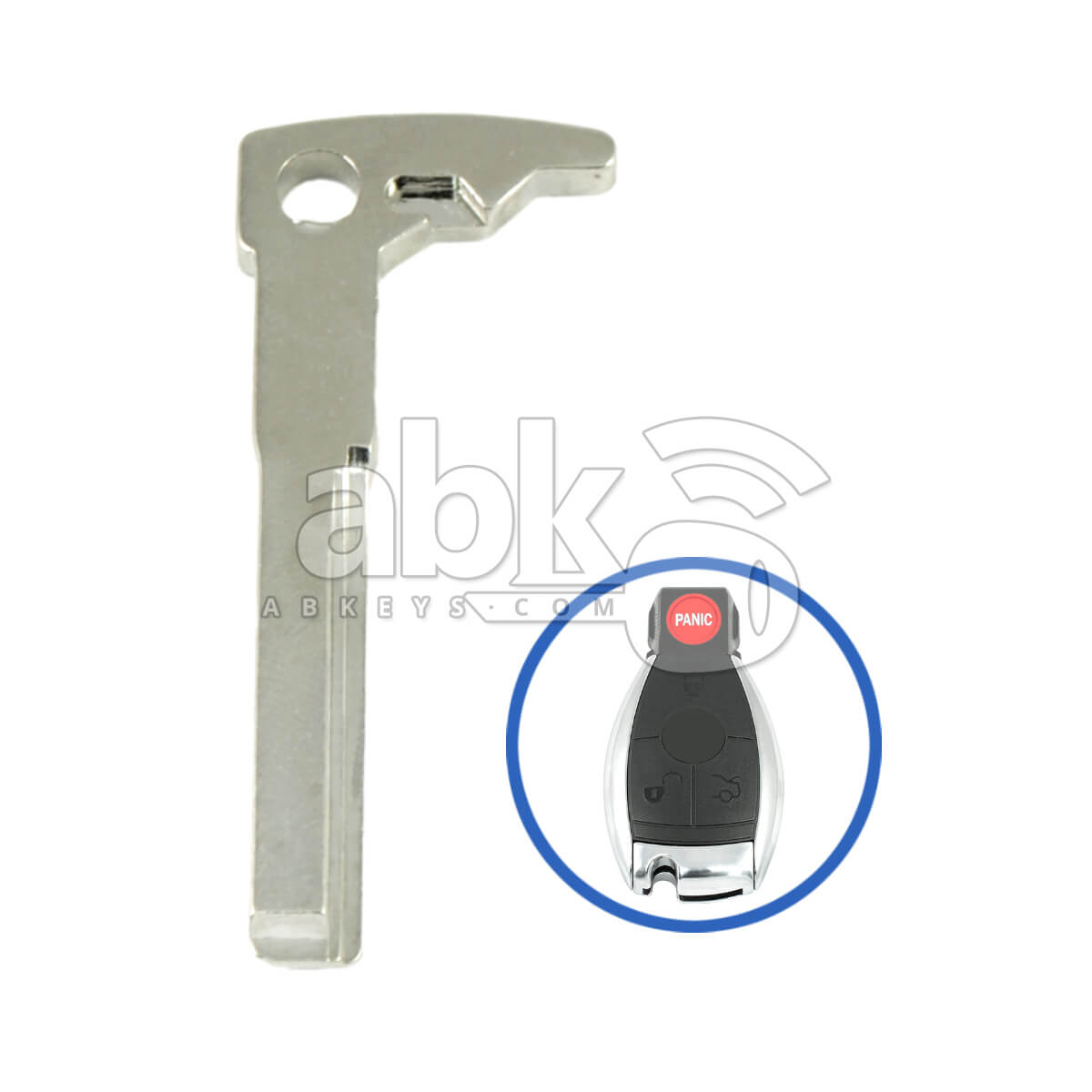 Mercedes Chrome 2003+ Smart Key Blade HU64 ABK-532 |ABKEYS