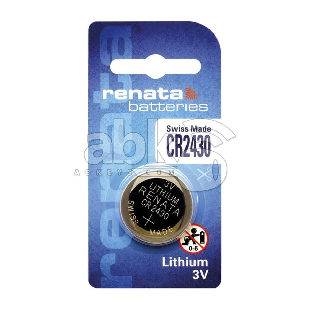 Renata Remote Battery CR2430 For Remotes & Smart Keys   ABK 540 2430   ABKEYS