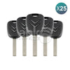 Citroen Chip Less Key VA2 25Pcs Bundle - ABK-643-OFF25 - ABKEYS.COM