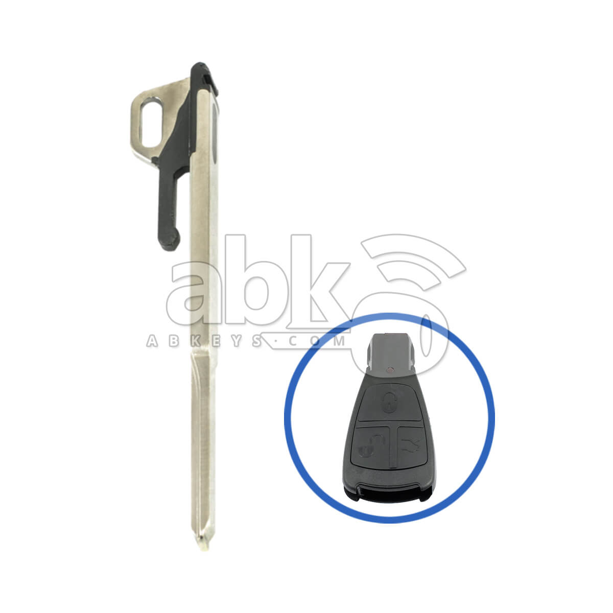 Mercedes Benz Big Smart Key 1996+ Smart Key Blade HU64 - ABK-848 - ABKEYS.COM