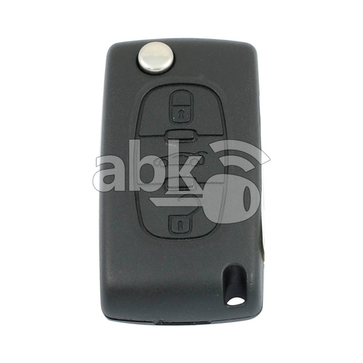 Peugeot 308 408 RCZ 2009+ Flip Remote 3Buttons 6490LQ 433MHz E33C1002 VA2 - ABK-850 - ABKEYS.COM