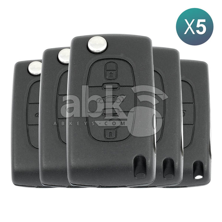 Peugeot 207 307 308 2005+ FSK Remote Key 5Pcs Offer 3Buttons CE0536 433MHz - ABK-858-OFF5 -