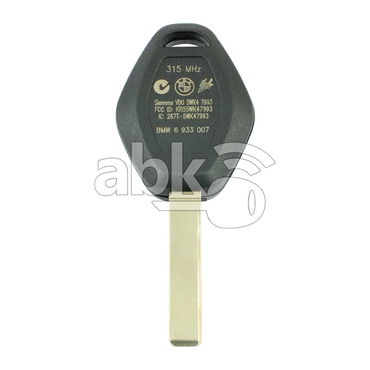 Genuine Bmw X5 3 Series 1998+ Key Head Remote 3Buttons 315MHz LX8FZV HU92 - ABK-966 - ABKEYS.COM