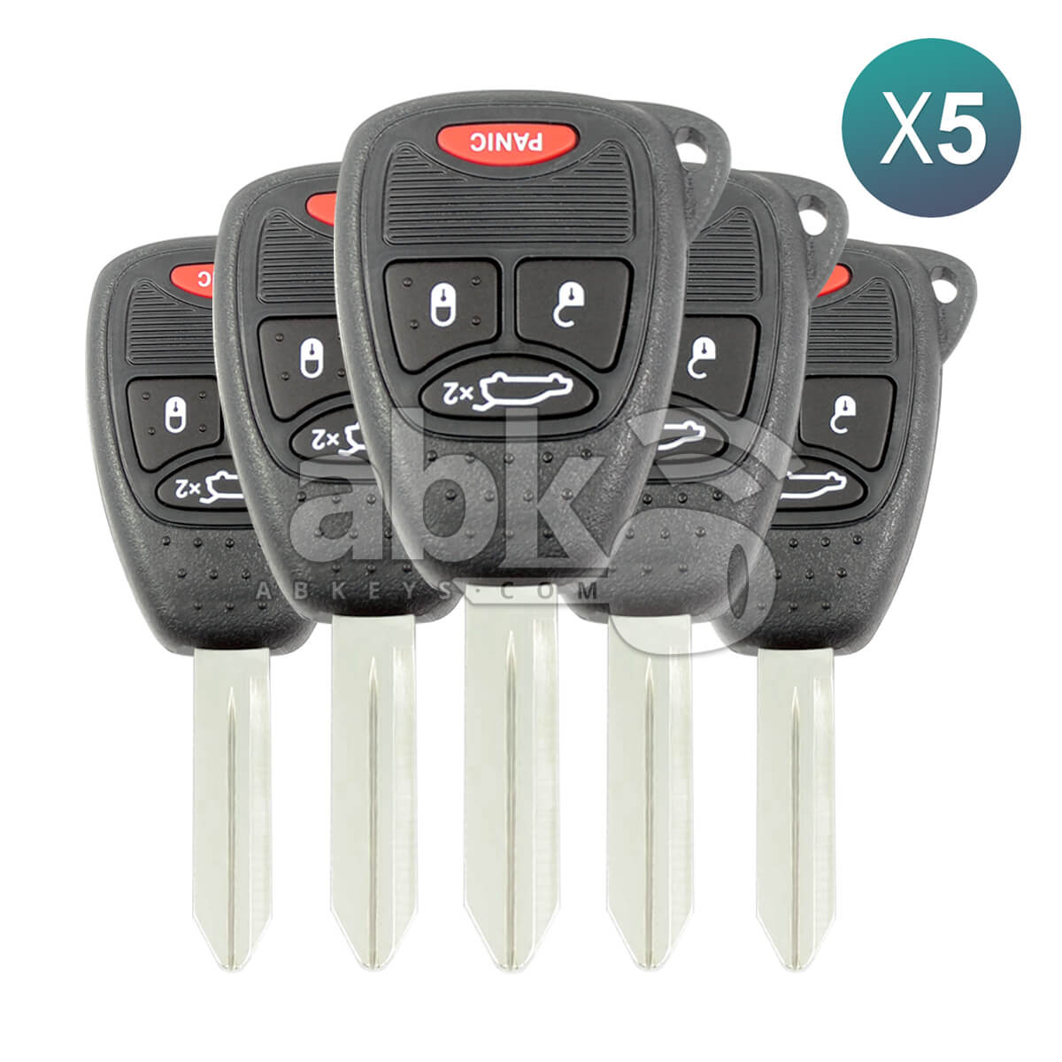 Jeep Chrysler Dodge Remote Key 5Pcs Offer 4Buttons 315MHz CY22 - ABK-994-OFF5 - ABKEYS.COM